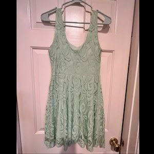 Light Teal green dress that was worn for weddings, events, looks beautiful on